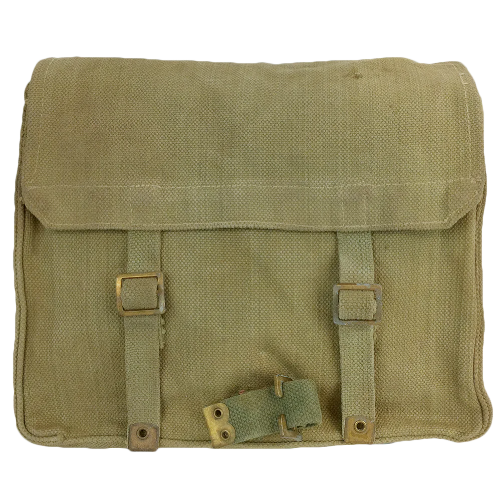 British Military Surplus M37 Canvas Pack Used, Light Green/Grey