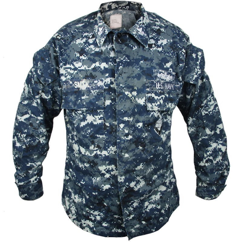 blue camo dress shirt Waimea Overshirt Blue Camo – Western Aloha main image 1