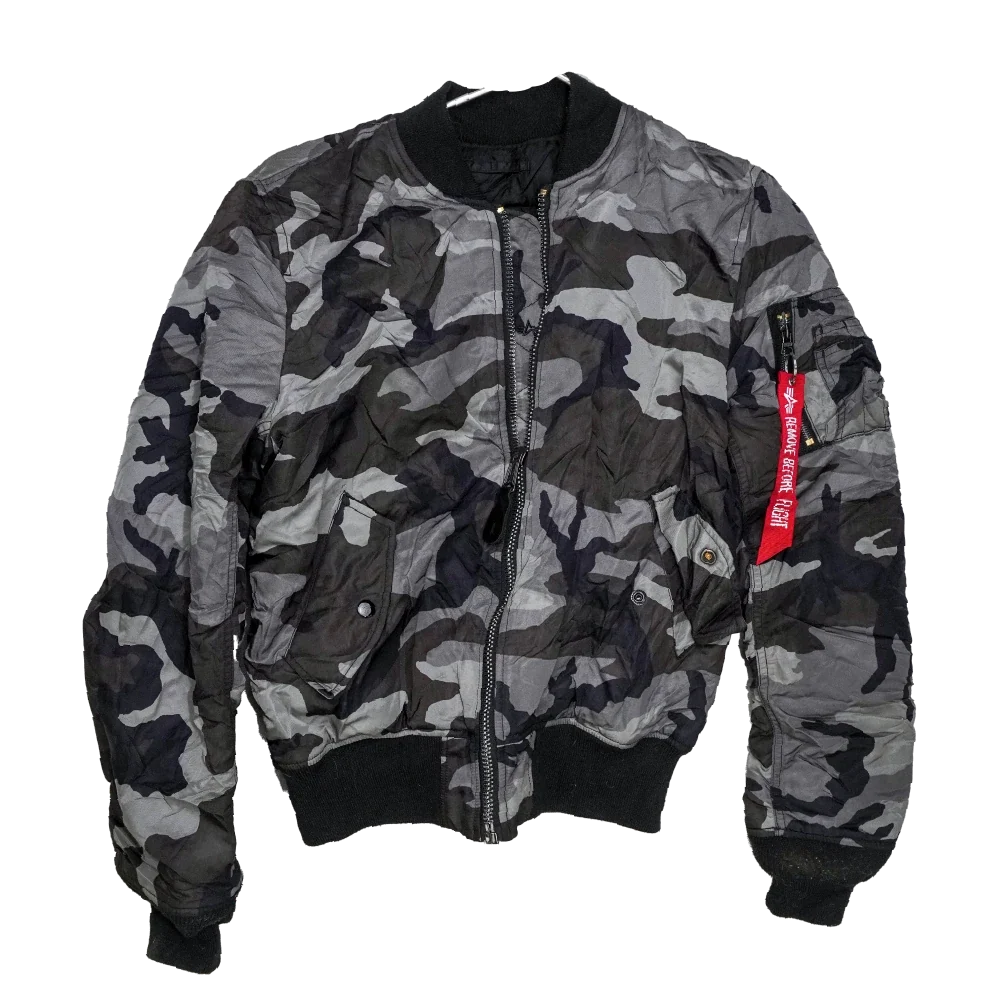 Belvet Camo Reversible MA-1 Jacket グレー alpha-industries-urban-camo-