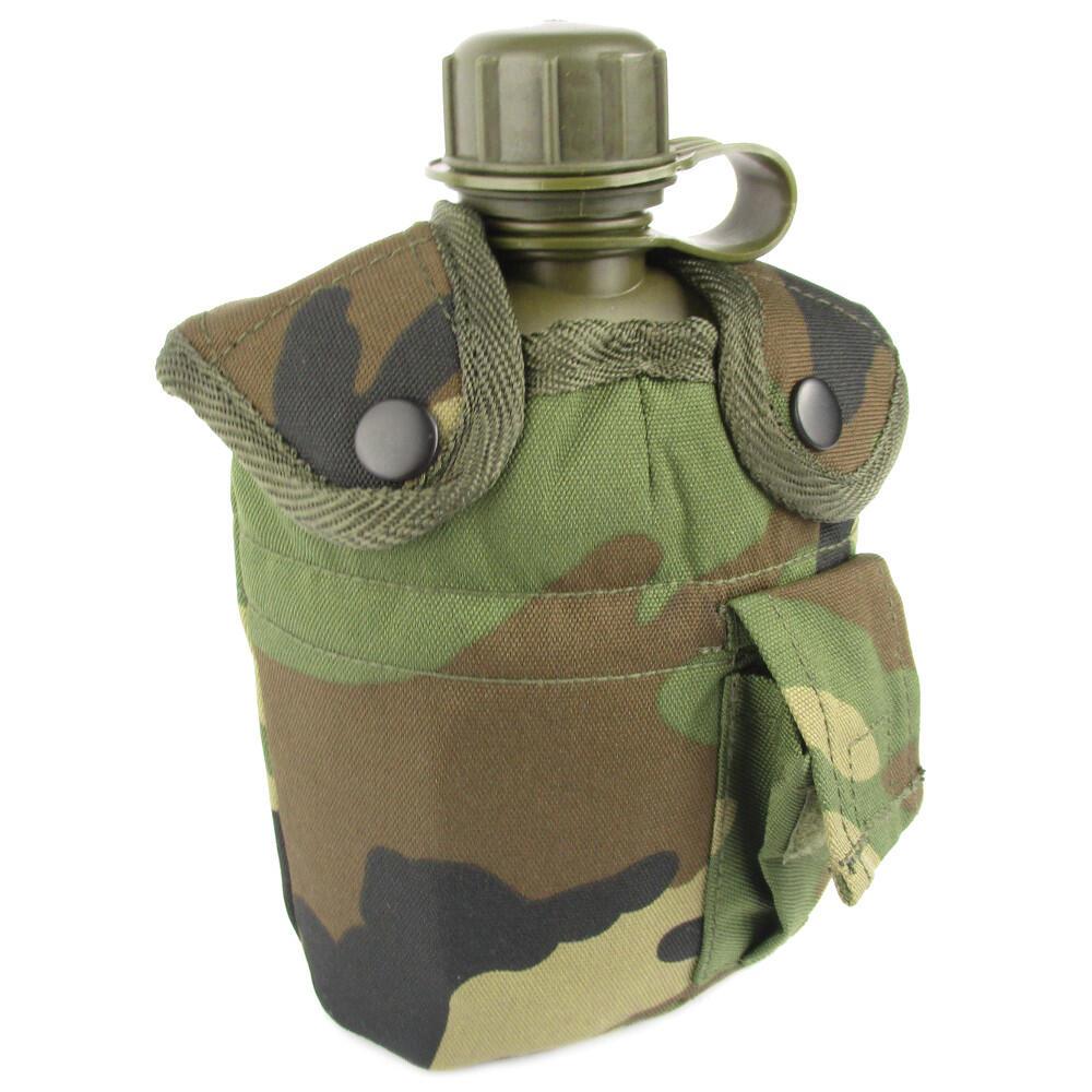 Mil-Tec US Style Canteen and Cup Woodland
