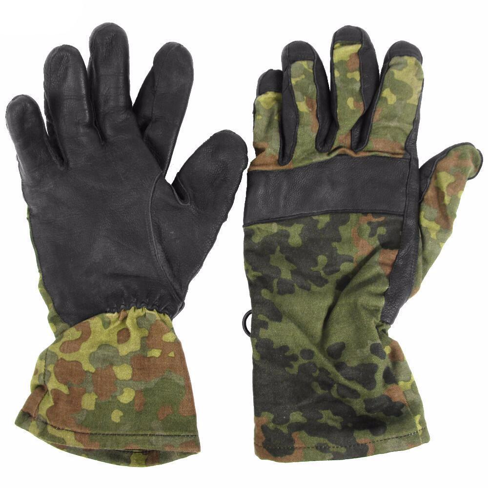 German Army Flecktarn Leather Gloves