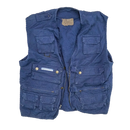 Vintage America Perry Ellis Blue Fishing Vest - XLarge - Army & Outdoors - Vests