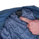 BoohooMAN Blue Racing Varsity Jacket - Large