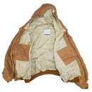 US Made Carhartt Brown Quilted Hooded Jacket - 2XLarge