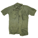 USGI Olive Short Sleeve Ripstop Jungle Fatigue Shirt - Medium