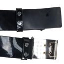 British Army The Rifles Black Parade Belt w/ Chrome Buckle -  Small