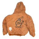 US Made Carhartt Brown Quilted Hooded Jacket - 2XLarge