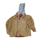 Faded Glory Khaki Hooded Fleece Lined Jacket - 3XLarge - Army & Outdoors - Hoodies