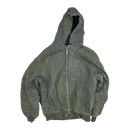 US Made Polar King Grey Quilted Hooded Jacket - 40R, Medium - Army & Outdoors - Hoodies