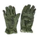 French Army Olive Leather Gloves - 8.5, Medium - Film Production Used - Gloves