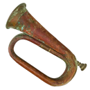 Vintage Brass & Copper British Military Bugle