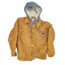 Dickies Brown Quilted Hooded Shirt Jacket - Small - Army & Outdoors - Hoodies