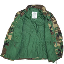 M-65 Woodland Camo Field Jacket with Print - Medium