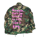 M-65 Woodland Camo Field Jacket with Print - Medium
