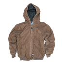 Berne Brown Canvas Hooded Youth Jacket - Large