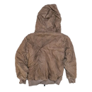 Berne Brown Canvas Hooded Youth Jacket - Large