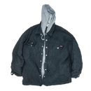 Dickies Black Quilted Hooded Shirt Jacket - 2XLarge