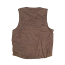 Berne Brown Canvas Sherpa Lined Vest - Medium