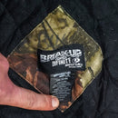 Mossy Oak Break-Up Camo Quilted Hooded Jacket - Large - Army & Outdoors - Hoodies