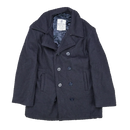 Navy Blue Wool Pea Coat - 48, XLarge