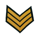 British Army Sergeant Gold on Green Rank Patch - British Army Surplus - Flags, Badges & Insignia