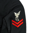 Vintage US Navy Chief Petty Officer Black Utility Shirt - 15.5x33, Medium