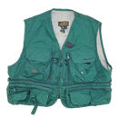 US Made Eddie Bauer Green Fishing Vest - Large