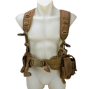 NZDF Coyote MOLLE Belt Rig with Pouches - Large - New Zealand Army Surplus - Webbing