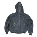 Walls Zero-Zone Black Quilted Hooded Jacket - Large