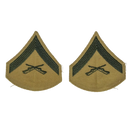 USMC Lance Corporal Rank Patch Pair