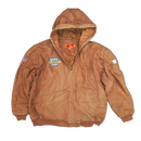 Coner Stone Brown Hooded Quilted Work Jacket - XLarge