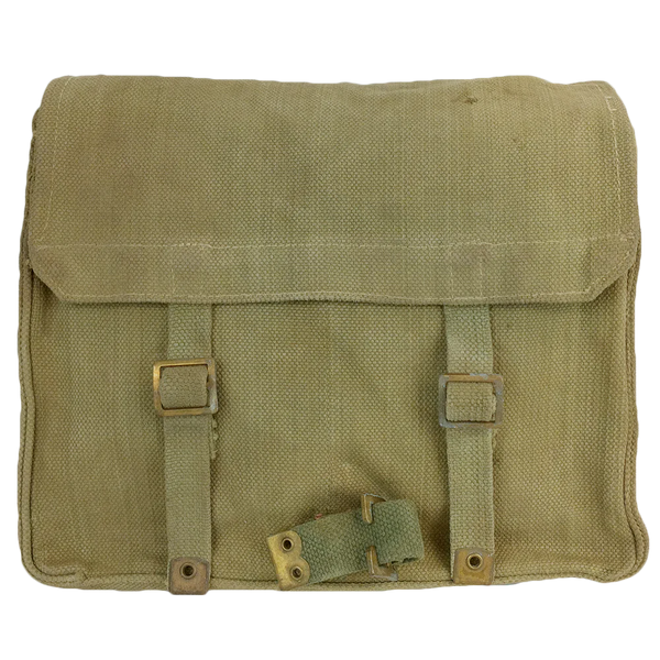 British Military Surplus M37 Canvas Pack Used, Light Green/Grey