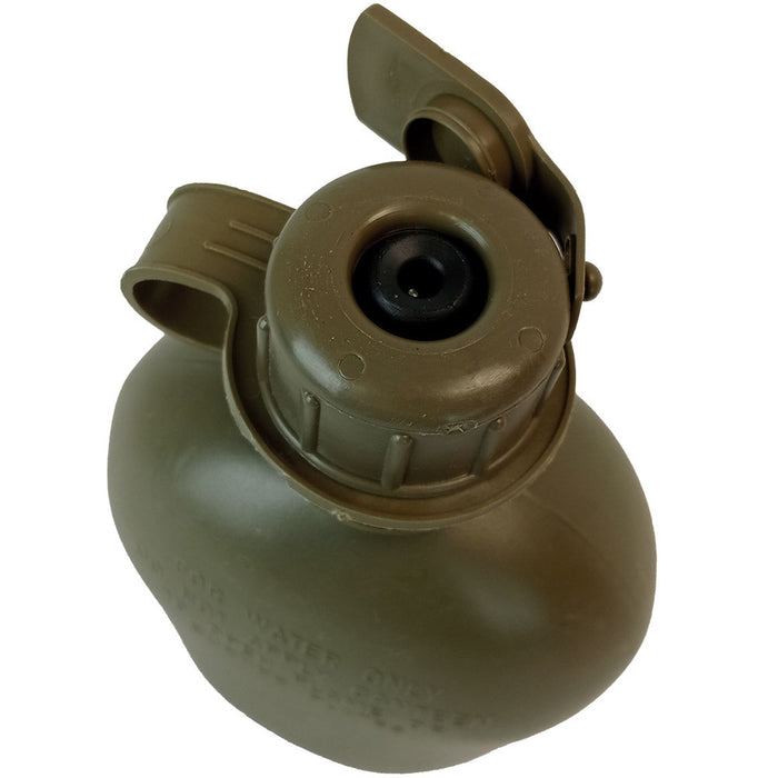 US Military Olive Drab 1-Pint Pilot Flask - USGI Pocket Canteen For Camping & Outdoor