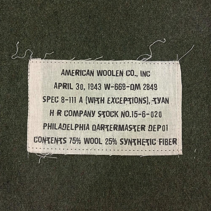 US Repro Olive Drab Wool Blanket