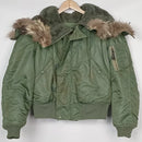 US N-2B Flight Jacket w Attached Hood and Fur Ruff 1962 - Sz M - US Air Force Surplus - Flight Jackets