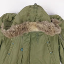 US N-3B OD Jacket with Fur Ruff 1972 - M - US Air Force Surplus -