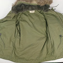 US N-3B OD Jacket with Fur Ruff 1972 - M - US Air Force Surplus -