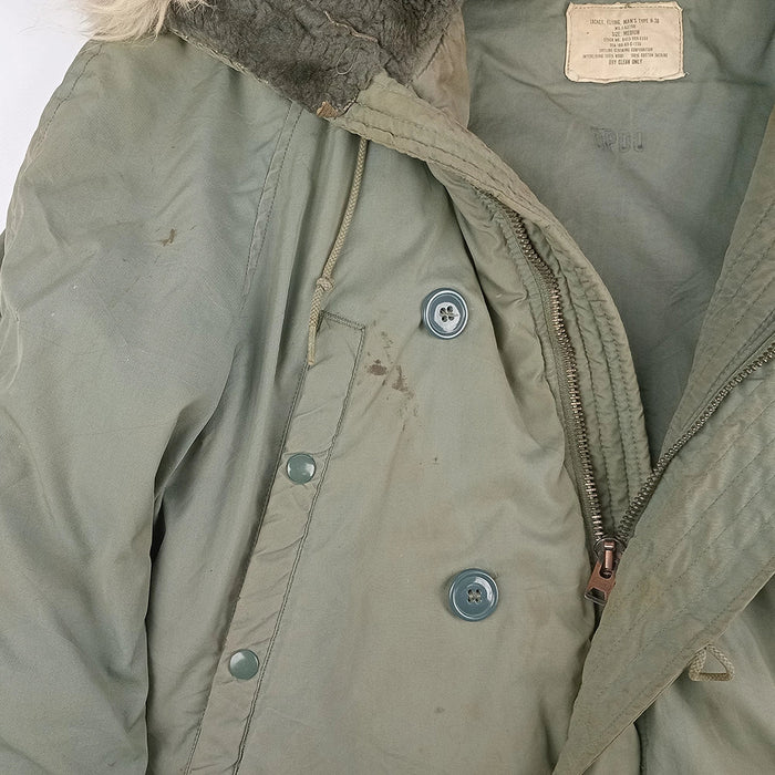 US N-3B Jacket with Fur Ruff 1969 - M - US Air Force Surplus - Flight Jackets