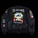 MA-1 Black Flight Jacket with Novelty Patches - US Air Force Surplus - Flight Jackets