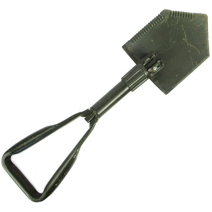 German Tri-Fold Shovel with Cover - German Army Surplus - Entrenching Tools