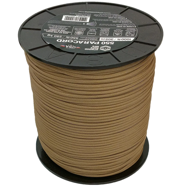 550 Paracord 1000ft/300m - Atwood Rope - Rope & Cordage