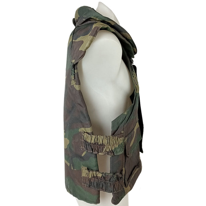 Italian Army Woodland Flak Jacket - Stained