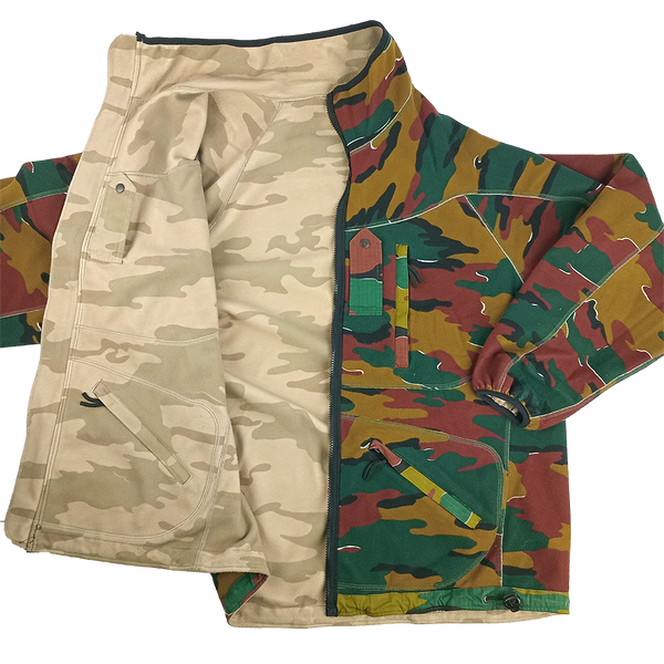 Belgian Jigsaw Camo Reversible Fleece Jacket - G2 - Belgian Army Surplus - Fleeces & Jerseys