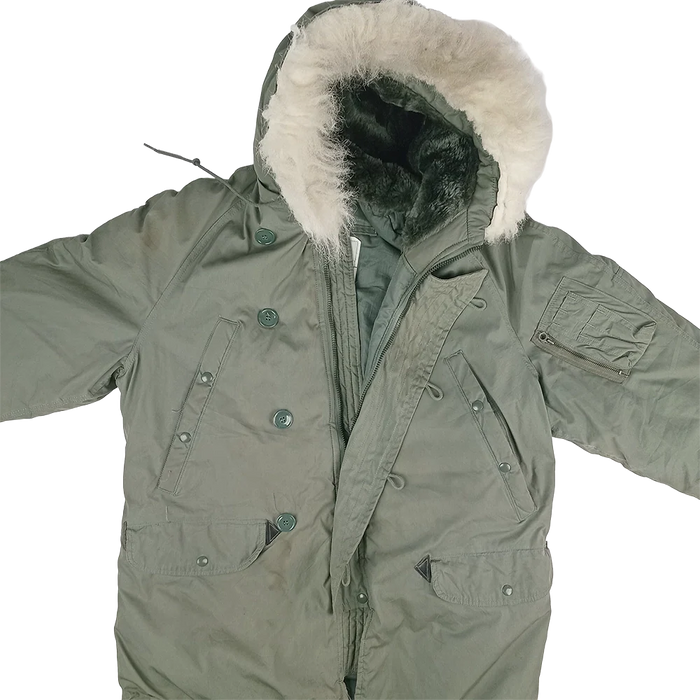 ジャケット・アウター U.S airforce N-3B mods coat Ssize US Air Force Extreme Cold Weather Parka Type N-3B Jacket Hood Fur