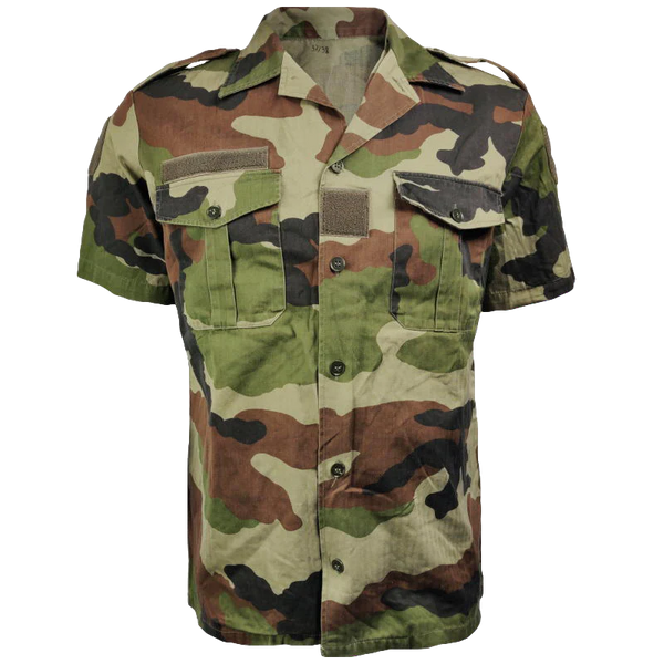 French Short-Sleeve CE Camo Shirt - French Army Surplus - Field Shirts