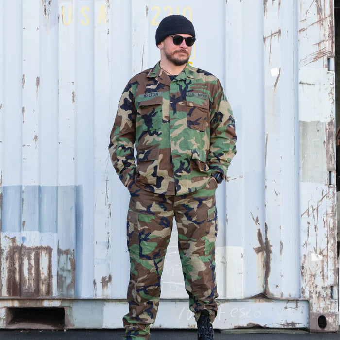 Veste de treillis camouflage woodland enfant