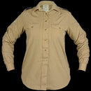 British Army Women's Long Sleeve Khaki Shirt - British Army Surplus - Dress Shirts
