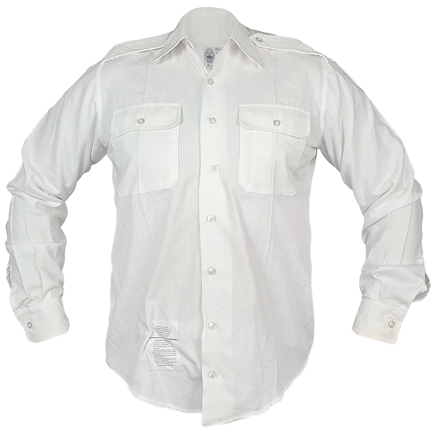 military white dress shirts U.S MILITARY ARMY ISSUE WHITE DRESS SHIRT MEN'S SHORT SLEEVE LARGE & X-LARGE NEW