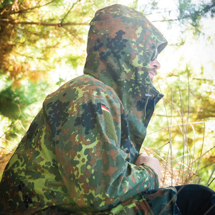 Waterproof Flecktarn Camo Jacket & Trousers Set - Military Outdoor Survival Gear By Mil-tec