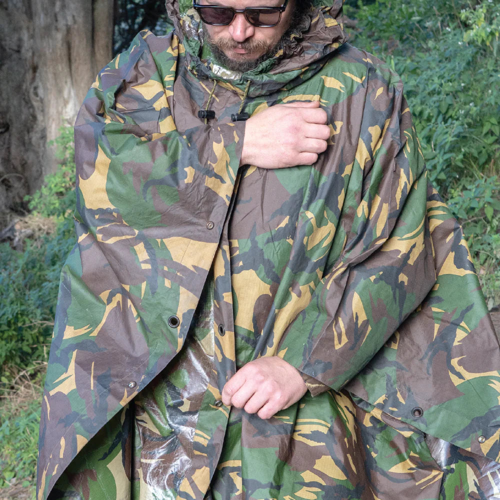 Genuine Dutch poncho tent shelter DPM camouflage waterproof ripstop material NEW